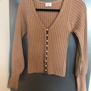 aritzia pearl cardigan